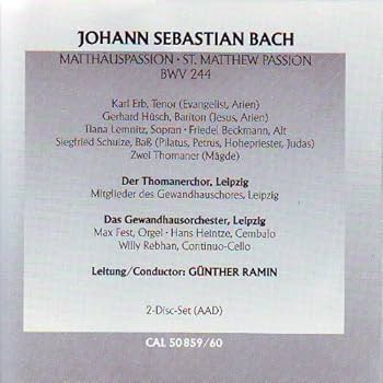 Bach: St. Matthew Passion, BWV 244 - Amazon.com Music